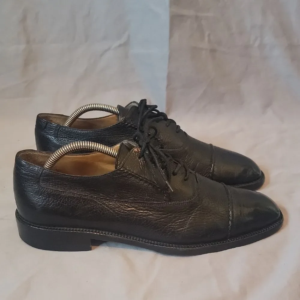 Cole Haan Black Leather Oxford Shoes with Cap Toe 9.5 D